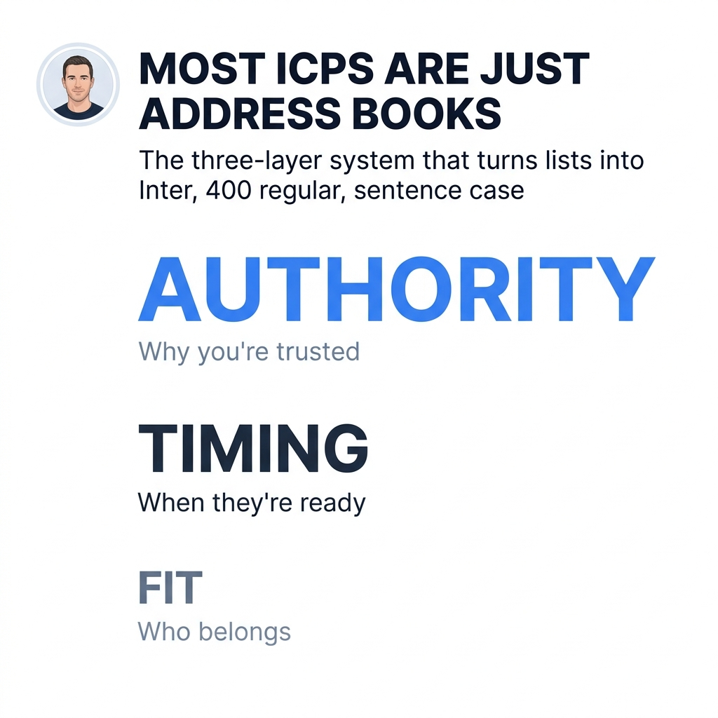 How Authority Engine’s ICP Development Actually Works: The Fit + Timing + Authority System